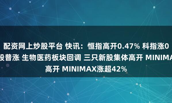 配资网上炒股平台 快讯：恒指高开0.47% 科指涨0.38% 石油股普涨 生物医药板块回调 三只新股集体高开 MINIMAX涨超42%
